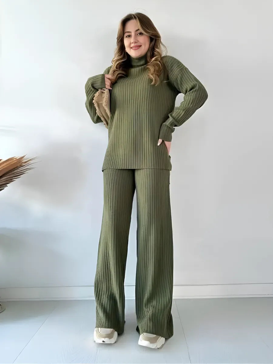 Warm Knitted Two Piece Set