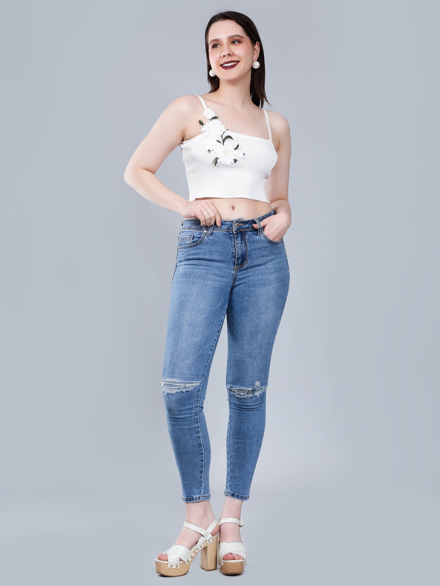 Floral Appliques Cami Top