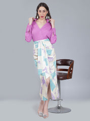 Scribble  Printed Two-Piece Set