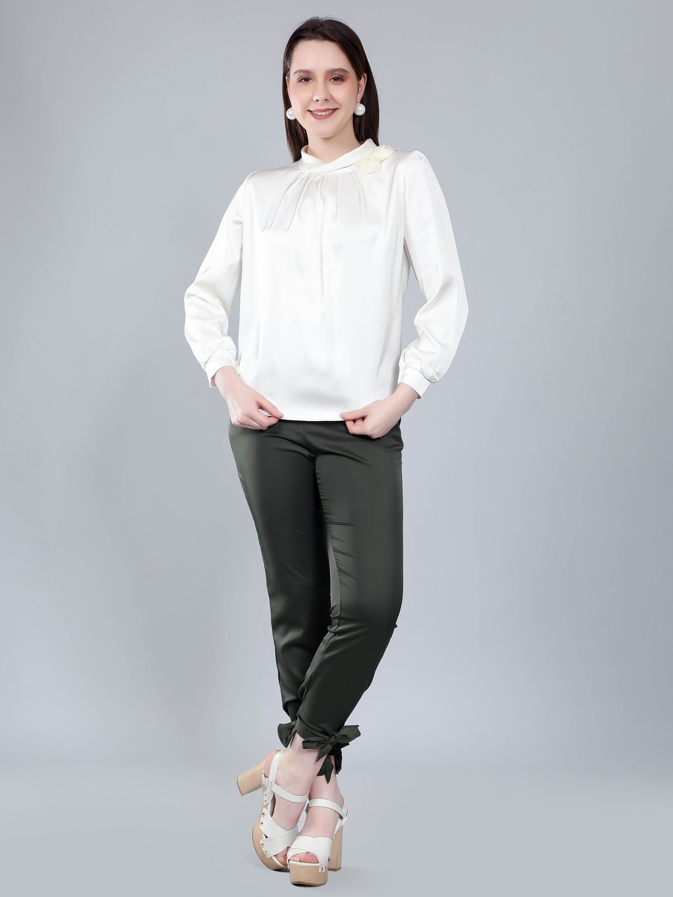 Mandarin Collar Blouse