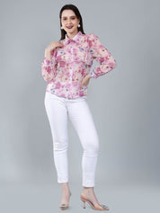 Ruffle Floral Shirt