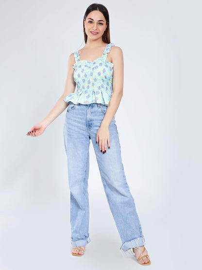 Floral Smocking Top