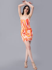 Swirl Print Top and Skirt Set