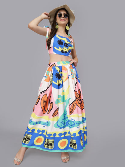 Sunray Printed Two Piece Set