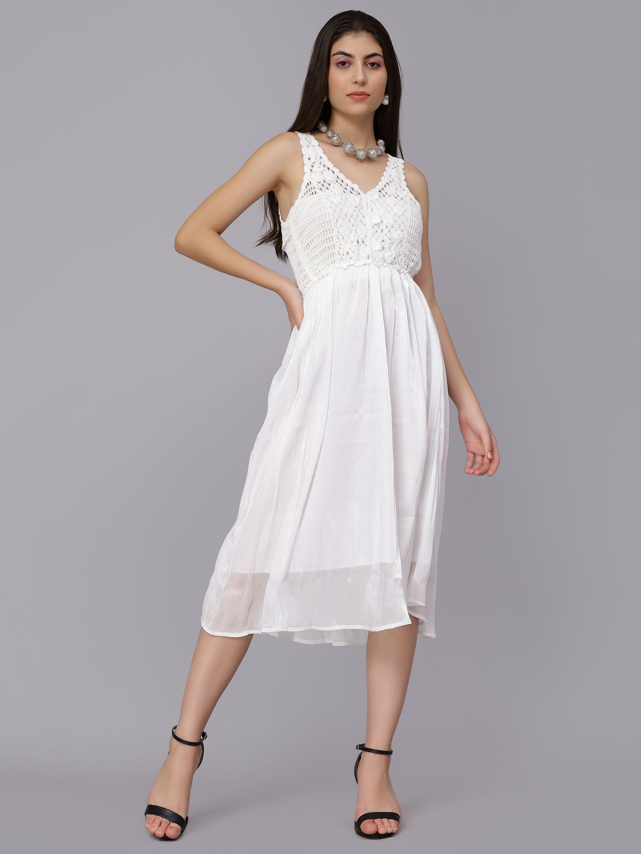 Summer Crochet Midi Dress