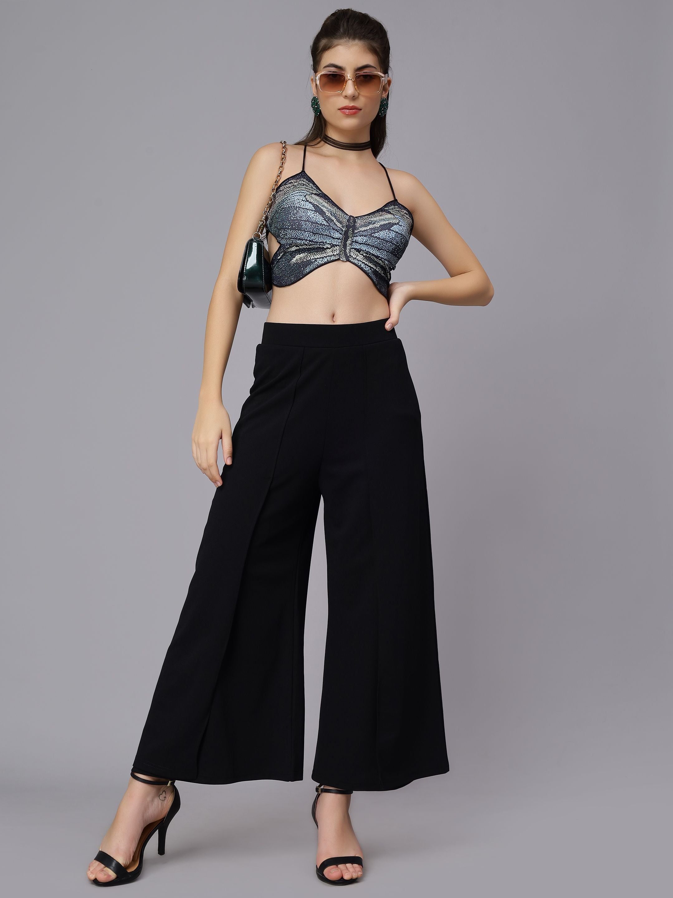 Front Overlap Slit Pants