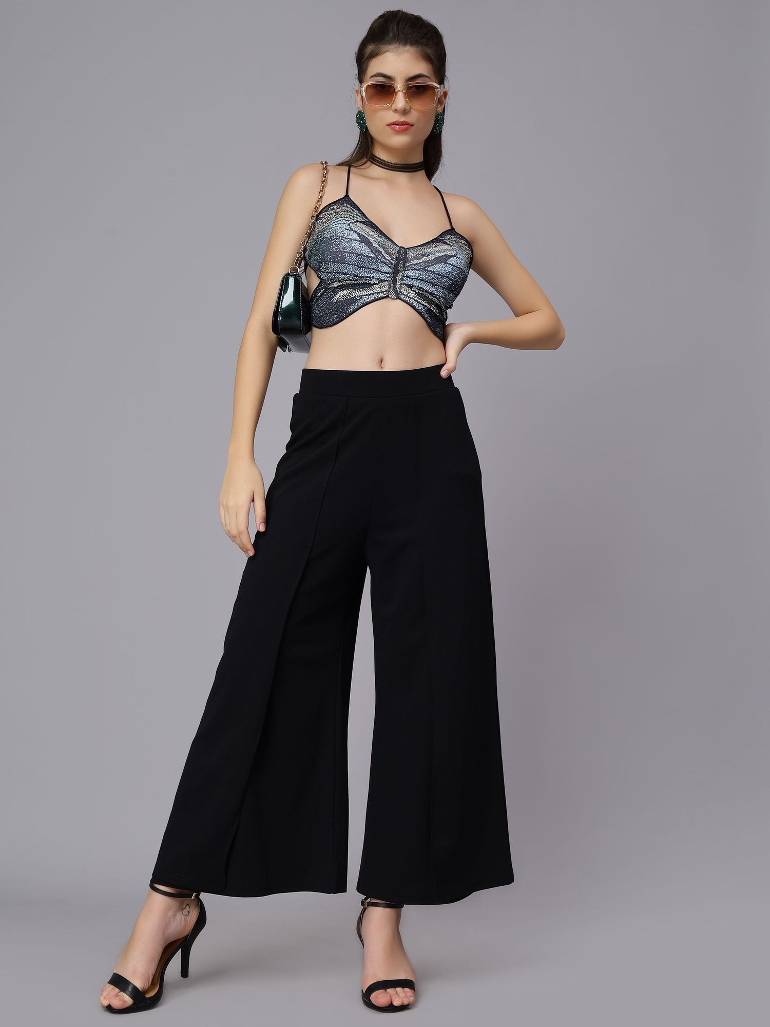 Front Overlap Slit Pants