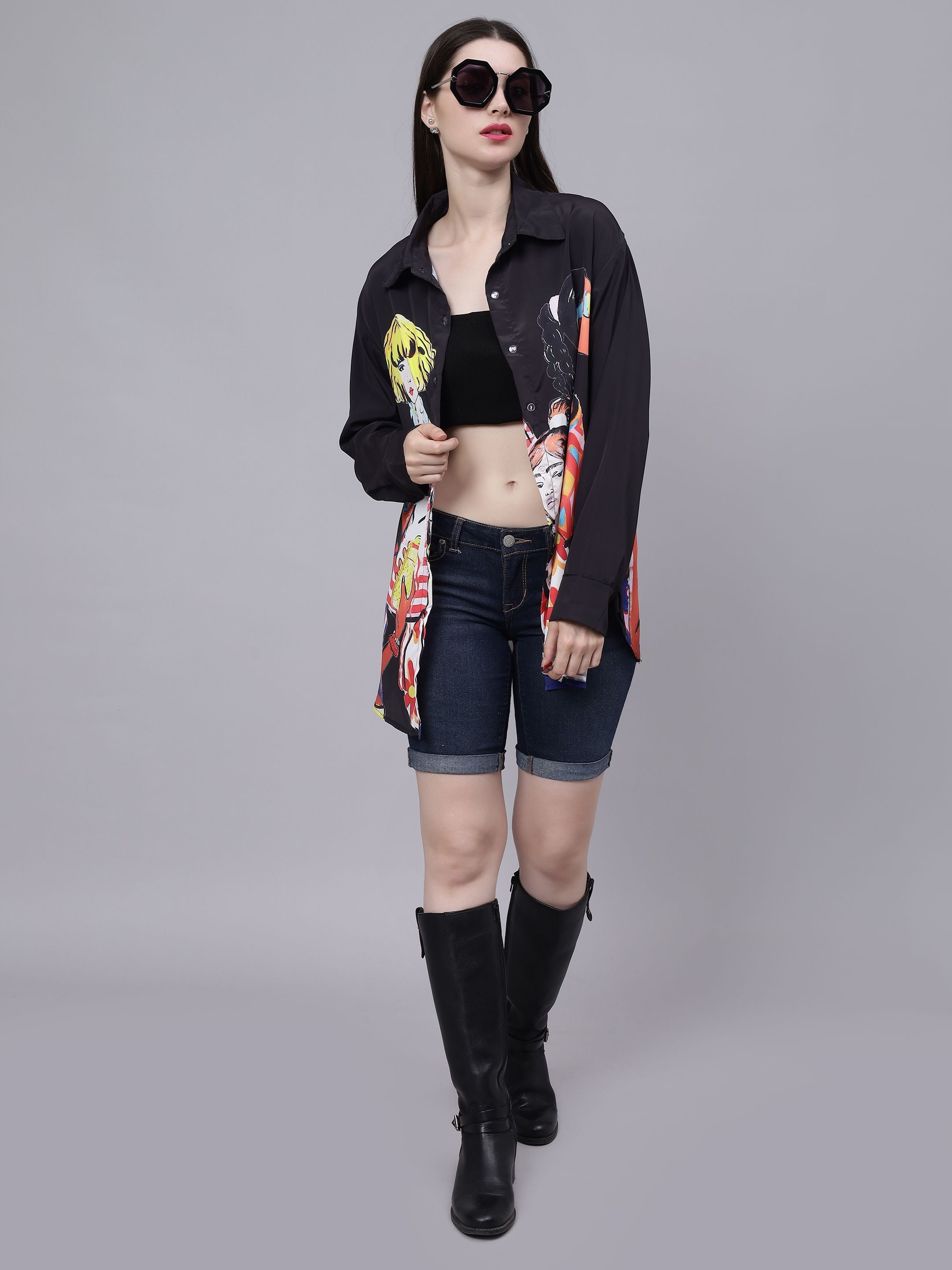 Hip-Hop Girls Oversized Shirt
