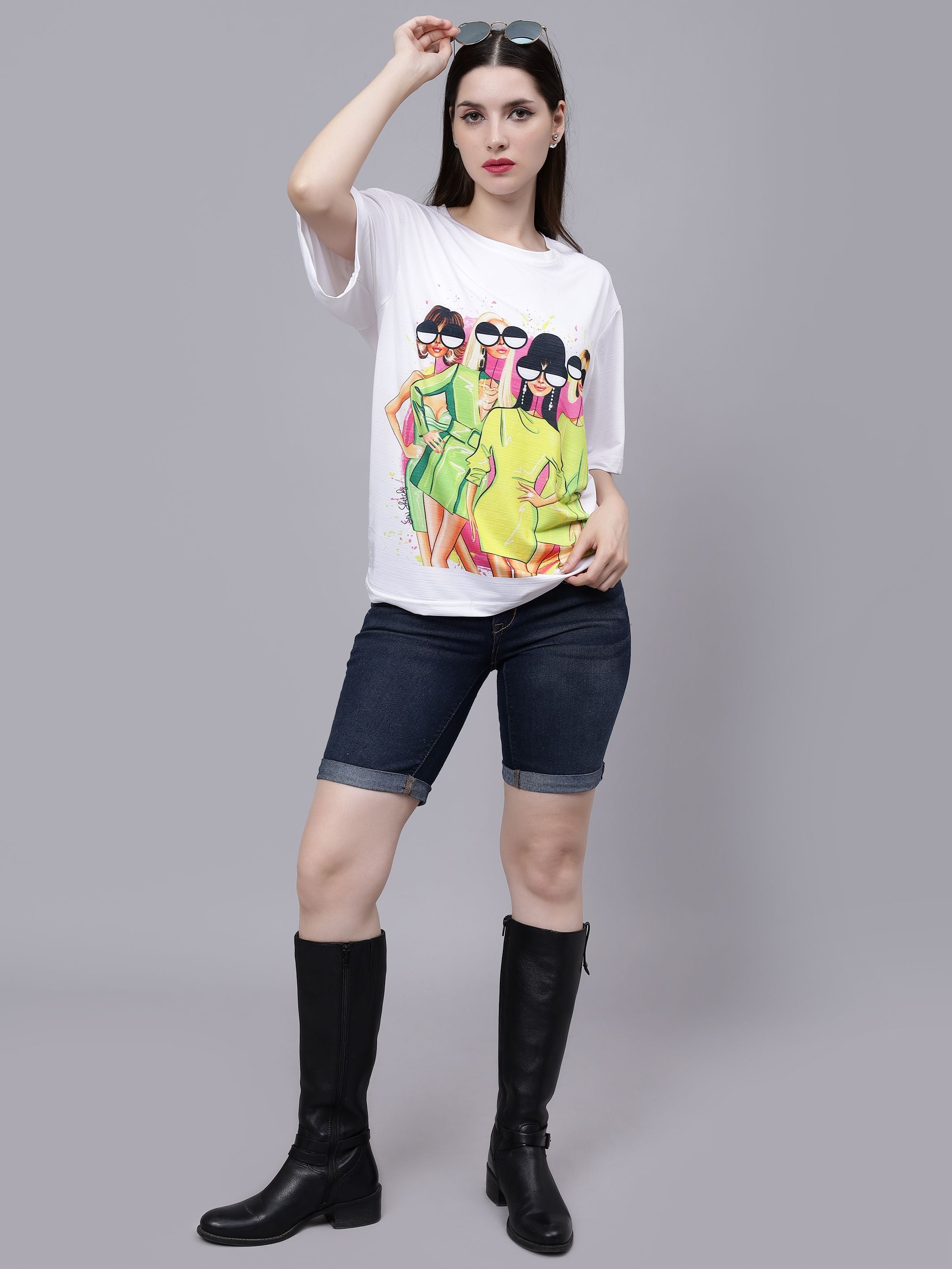 Girl Gang Graphic Oversized T- Shirt