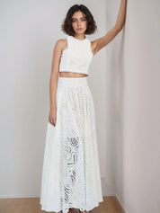 Cut-Work Two-Piece Set