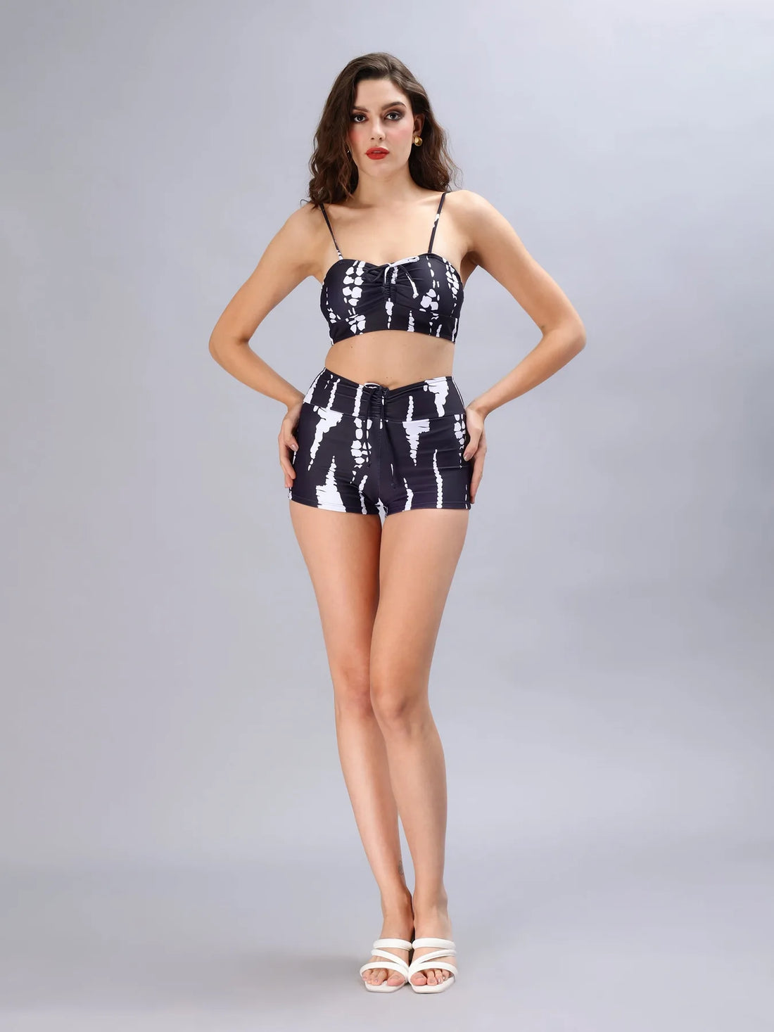 Black and White Bikini Set