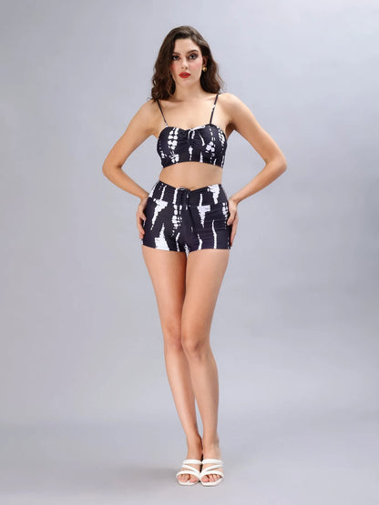 Black and White Bikini Set