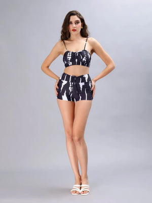 Black and White Bikini Set