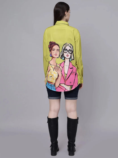 Fashionable Girls Oversized Shirt