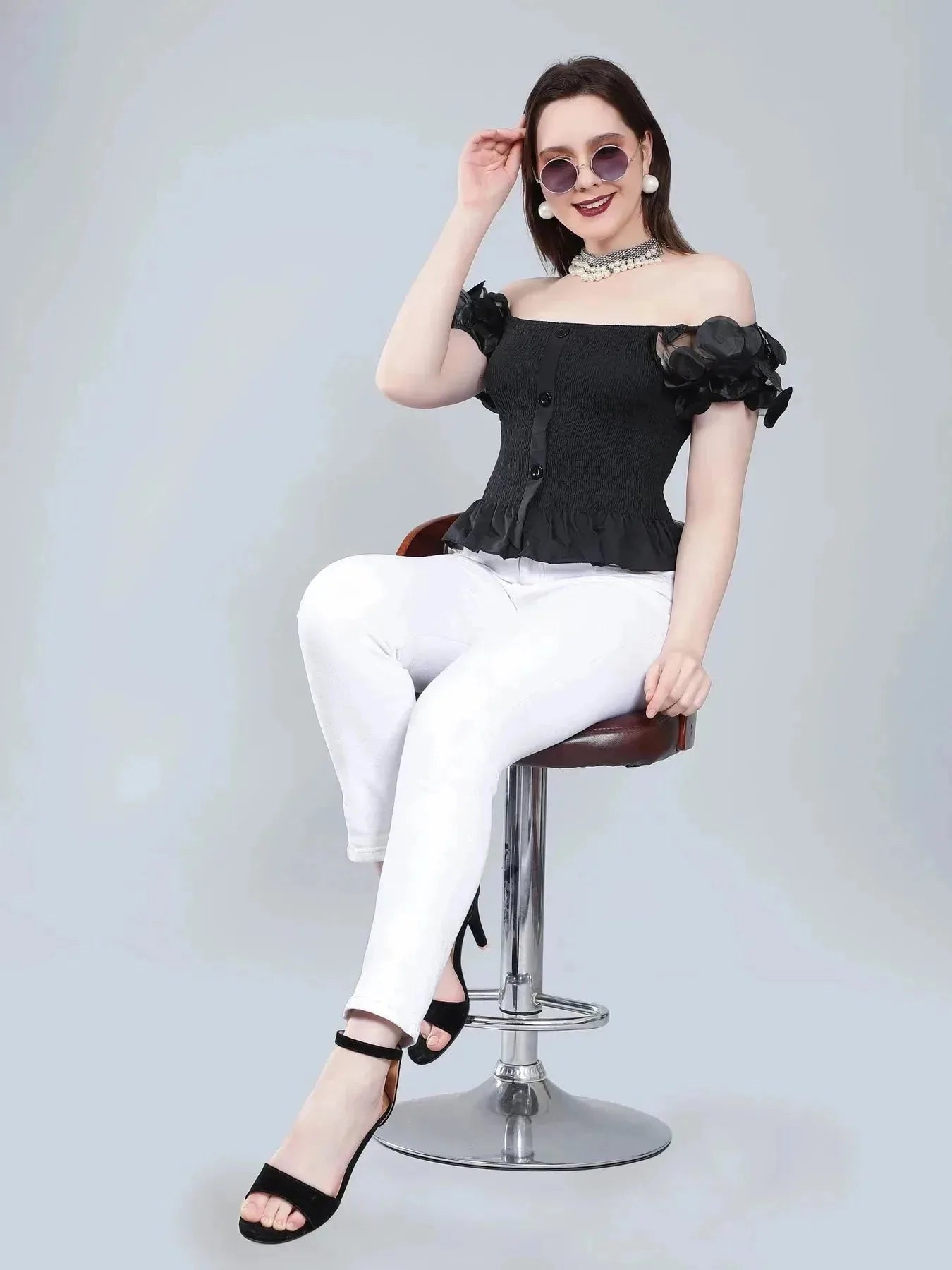 Puff Sleeve Bodycon Top