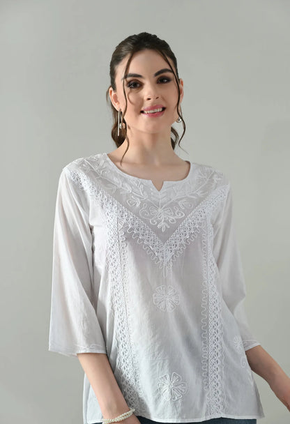 Sweetheart Bloom Embroidered Top