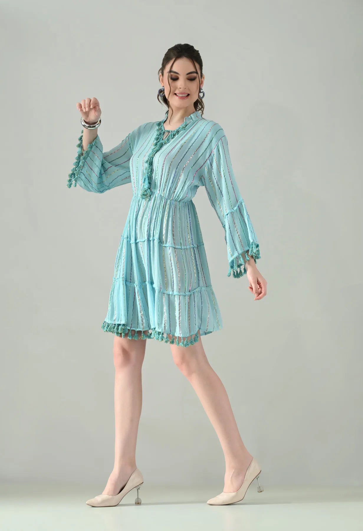 Lurex Charm Short Dress