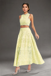 Cut-Work Two-Piece Set