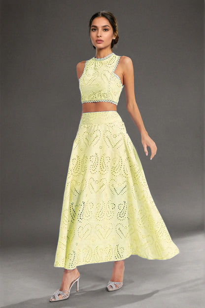Cut-Work Two-Piece Set