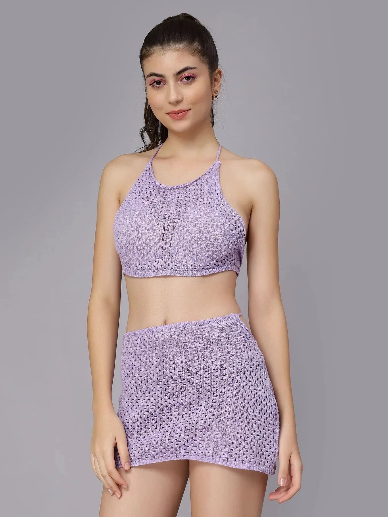 Sexy Crochet Two Piece Set