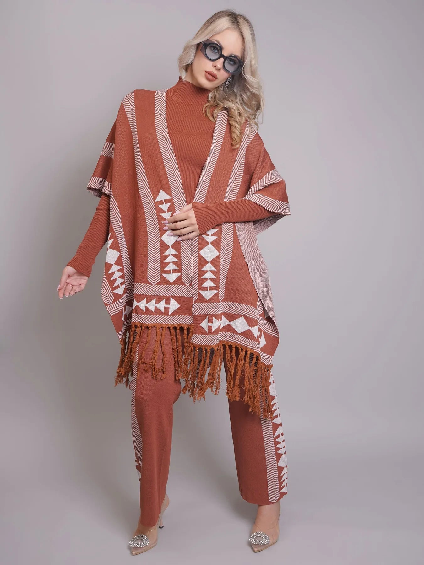 Aztec Printed Three Piece Set