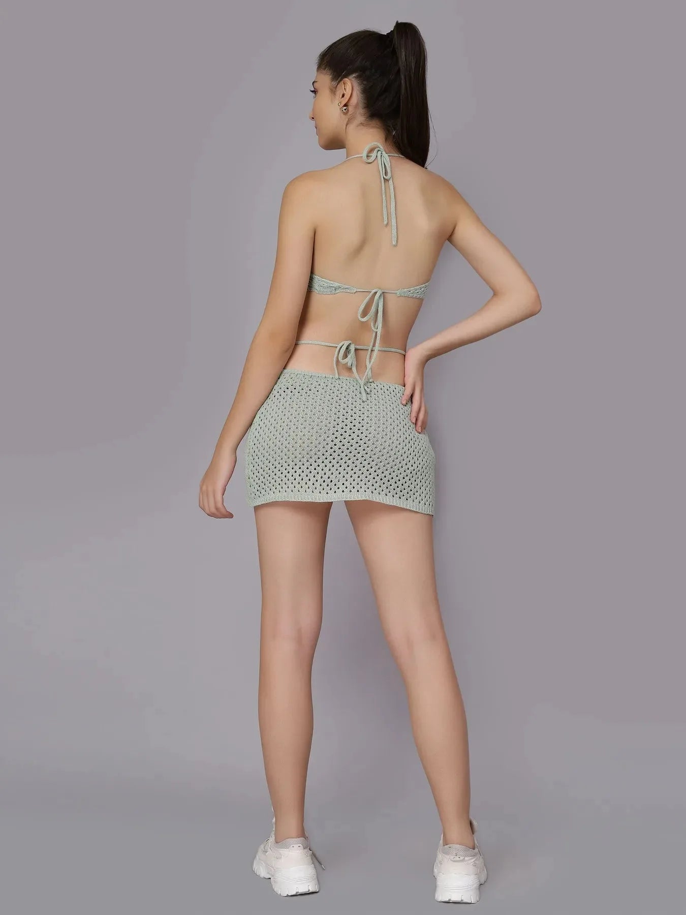 Sexy Crochet Two Piece Set