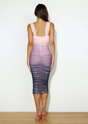 Gradient Mesh Bodycon Dress