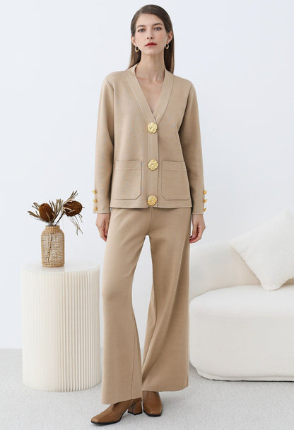 Golden Button Two-Piece Set