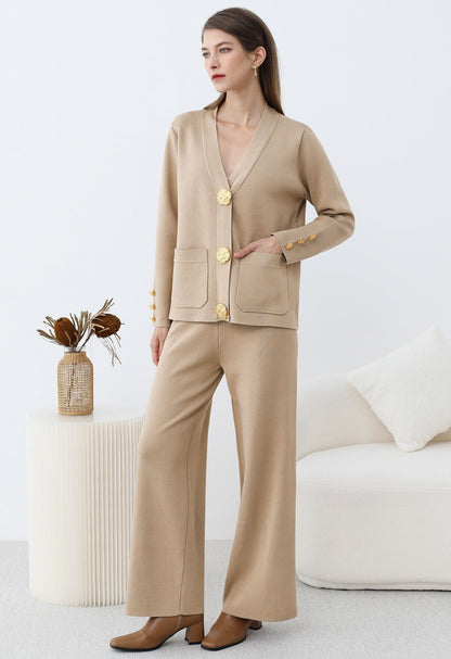 Golden Button Two-Piece Set