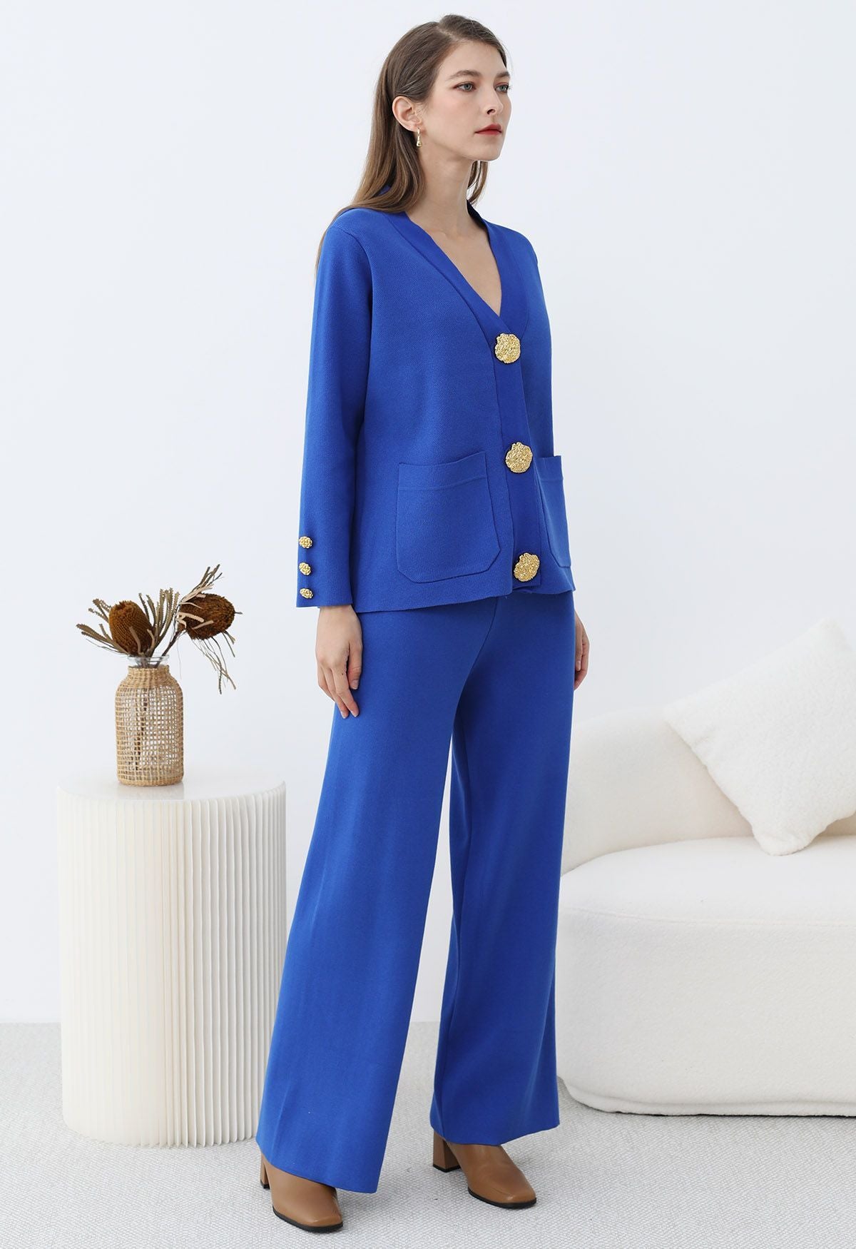 Golden Button Two-Piece Set