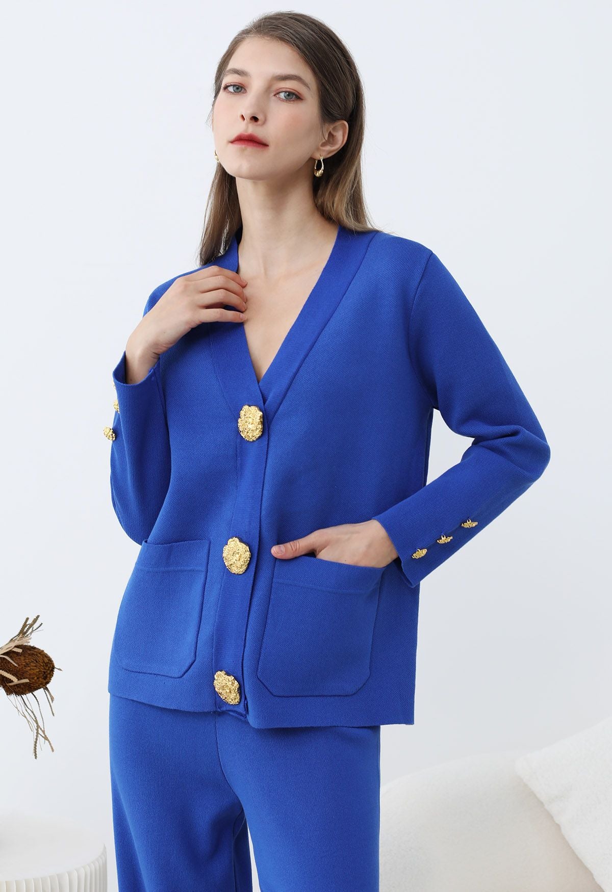 Golden Button Two-Piece Set