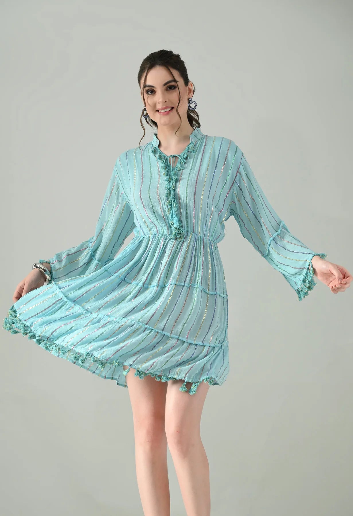 Lurex Charm Short Dress