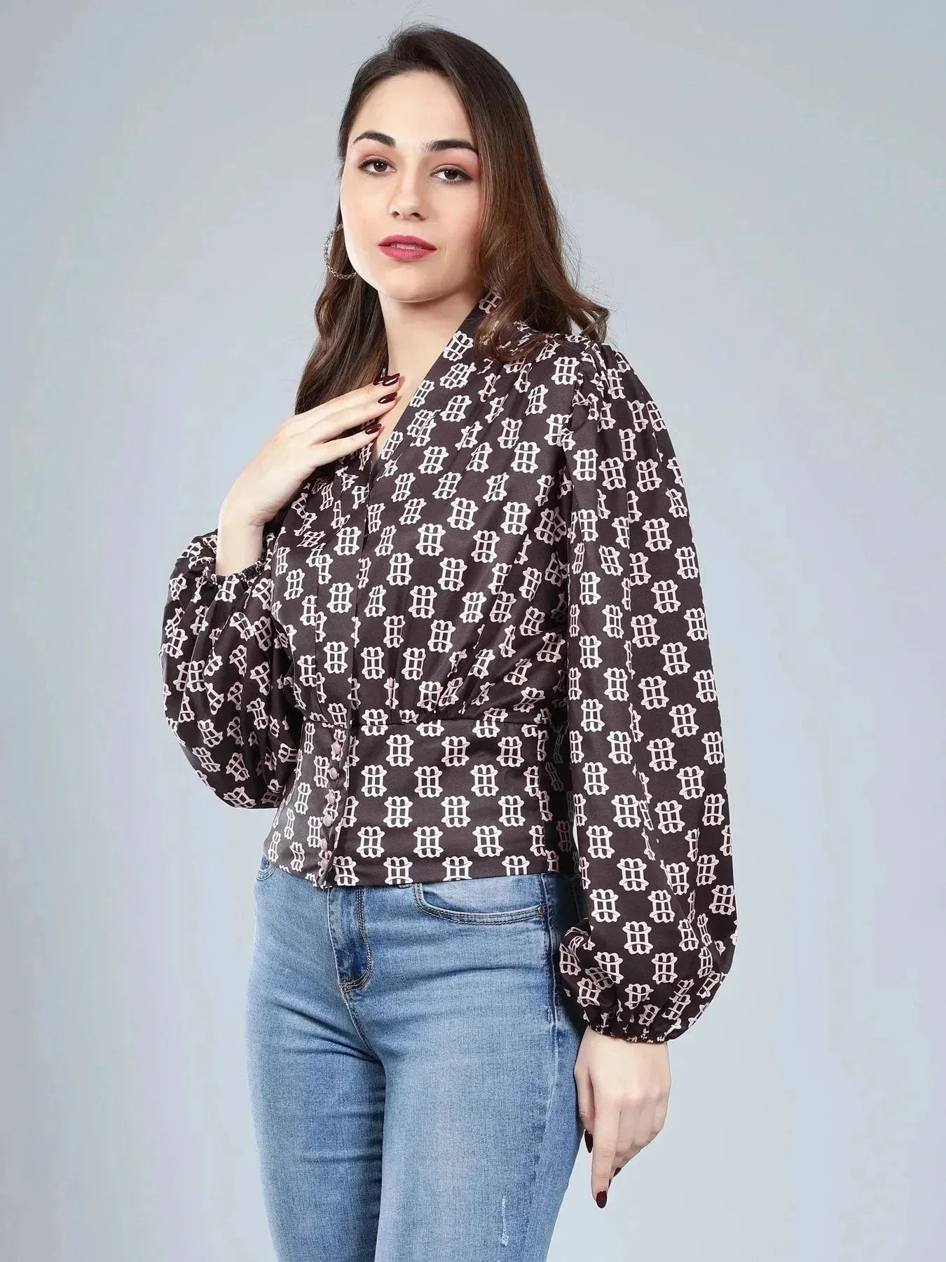 Vintage Printed Blouse