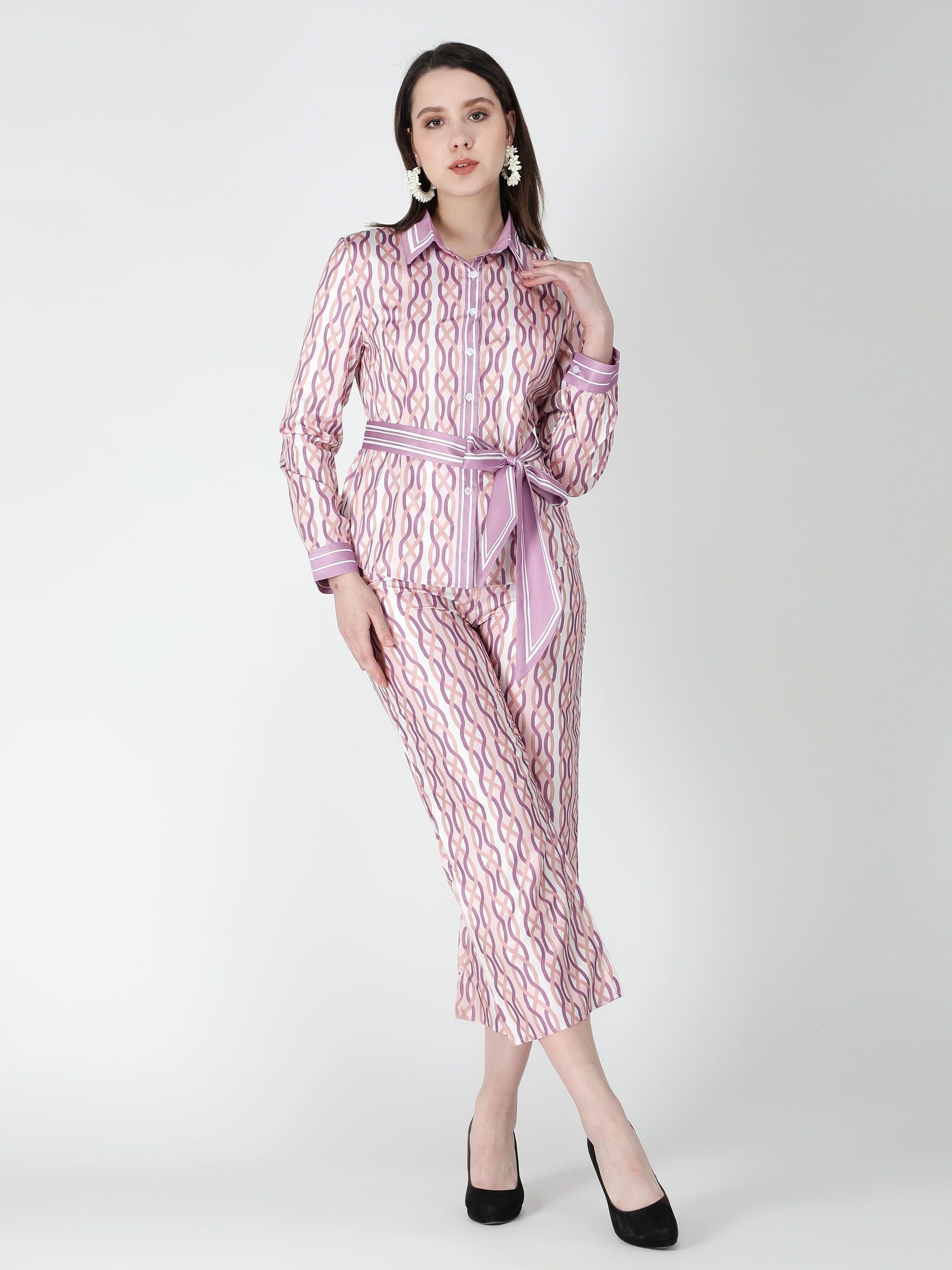 Chain Print Two-Piece Set