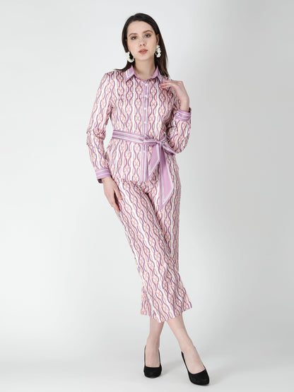 Chain Print Two-Piece Set