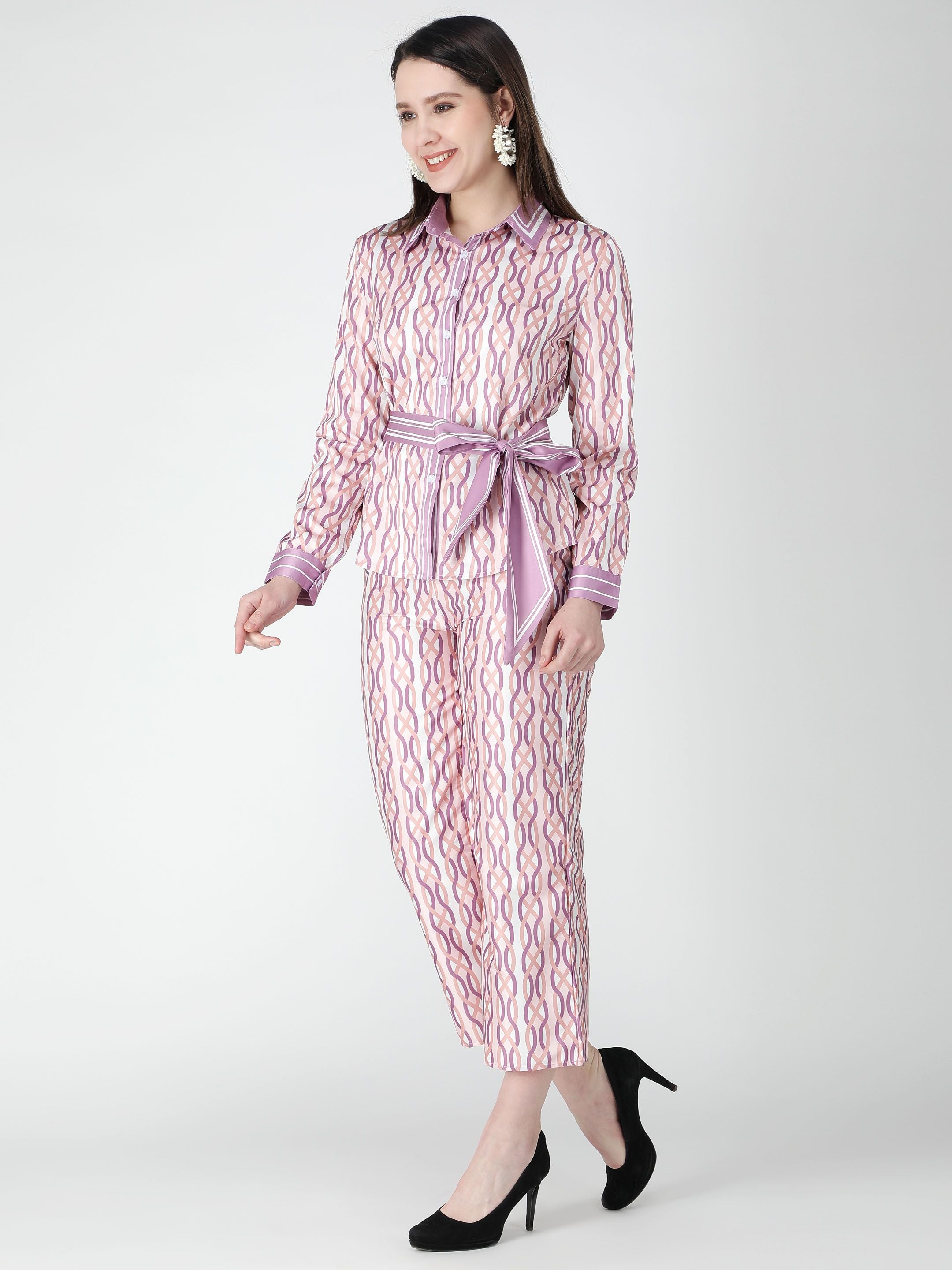 Chain Print Two-Piece Set