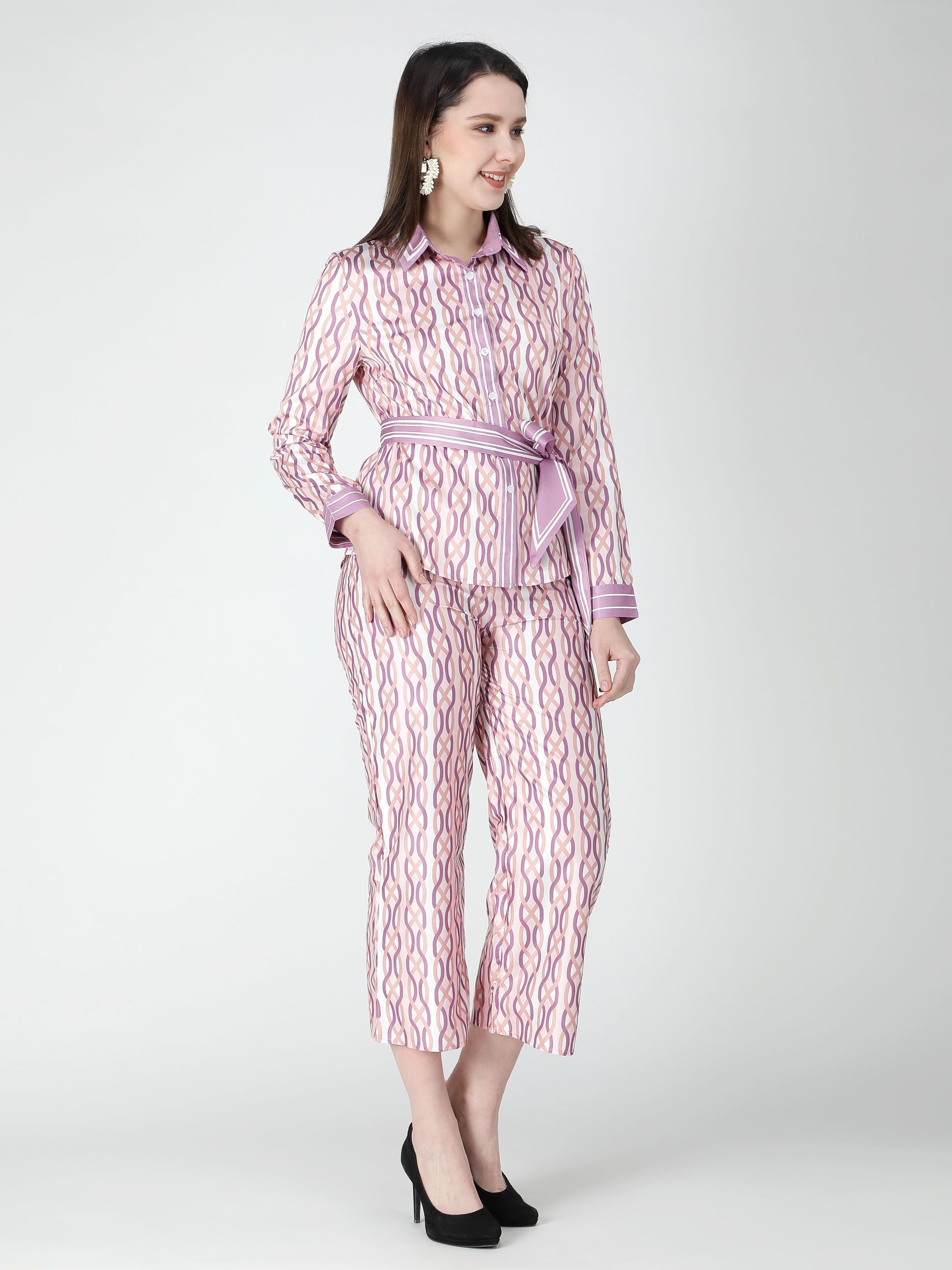 Chain Print Two-Piece Set