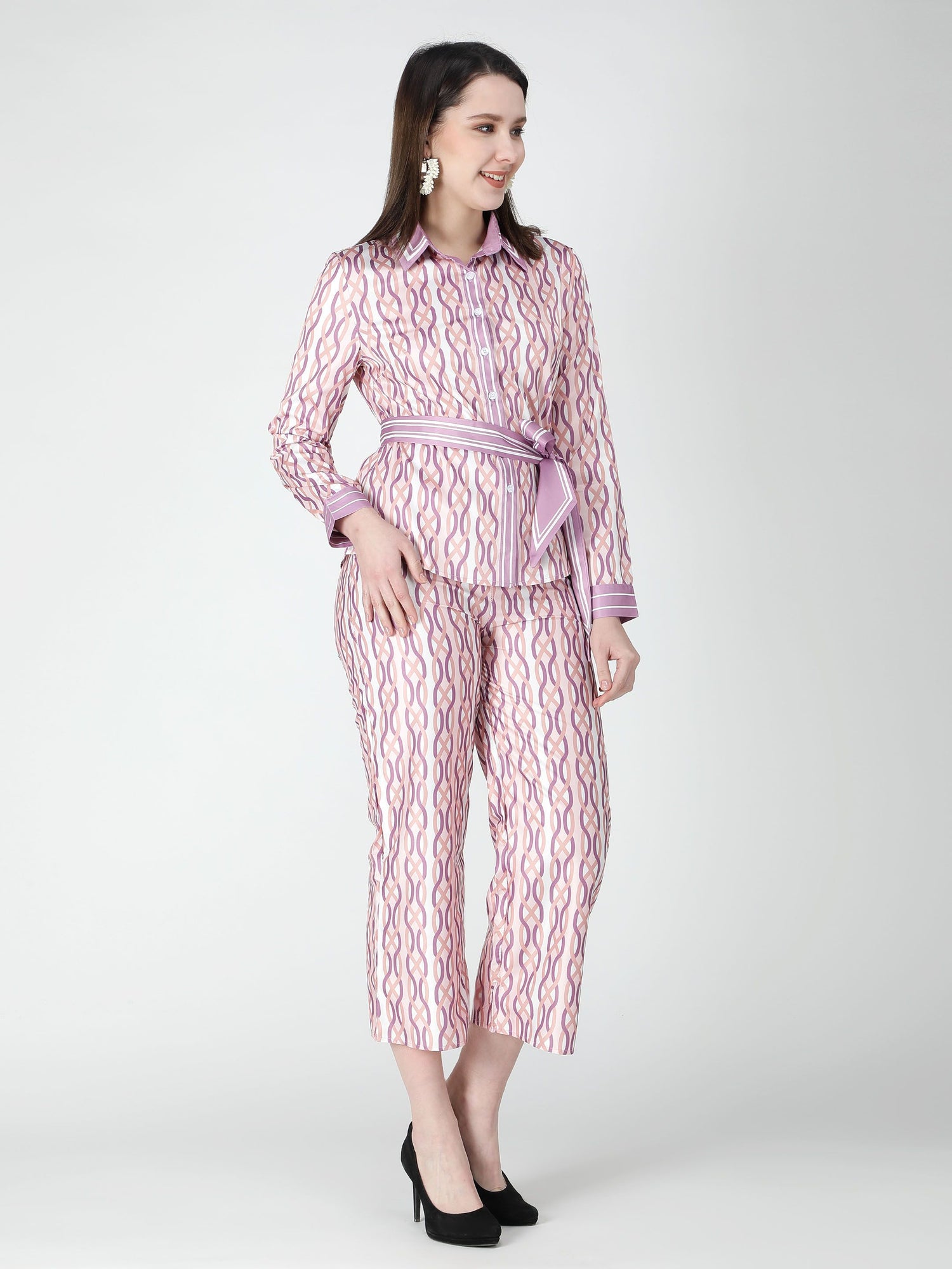 Chain Print Two-Piece Set