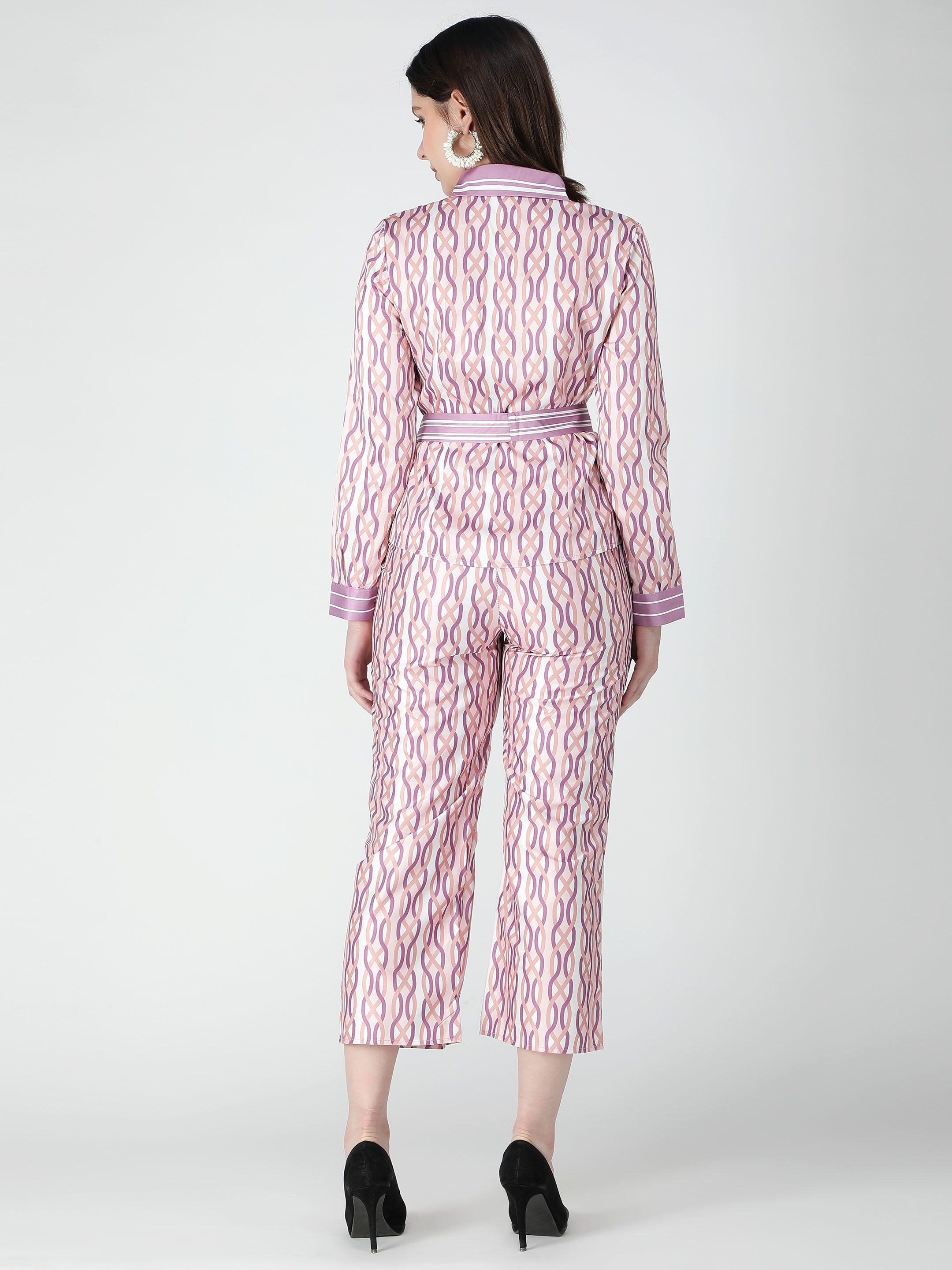 Chain Print Two-Piece Set
