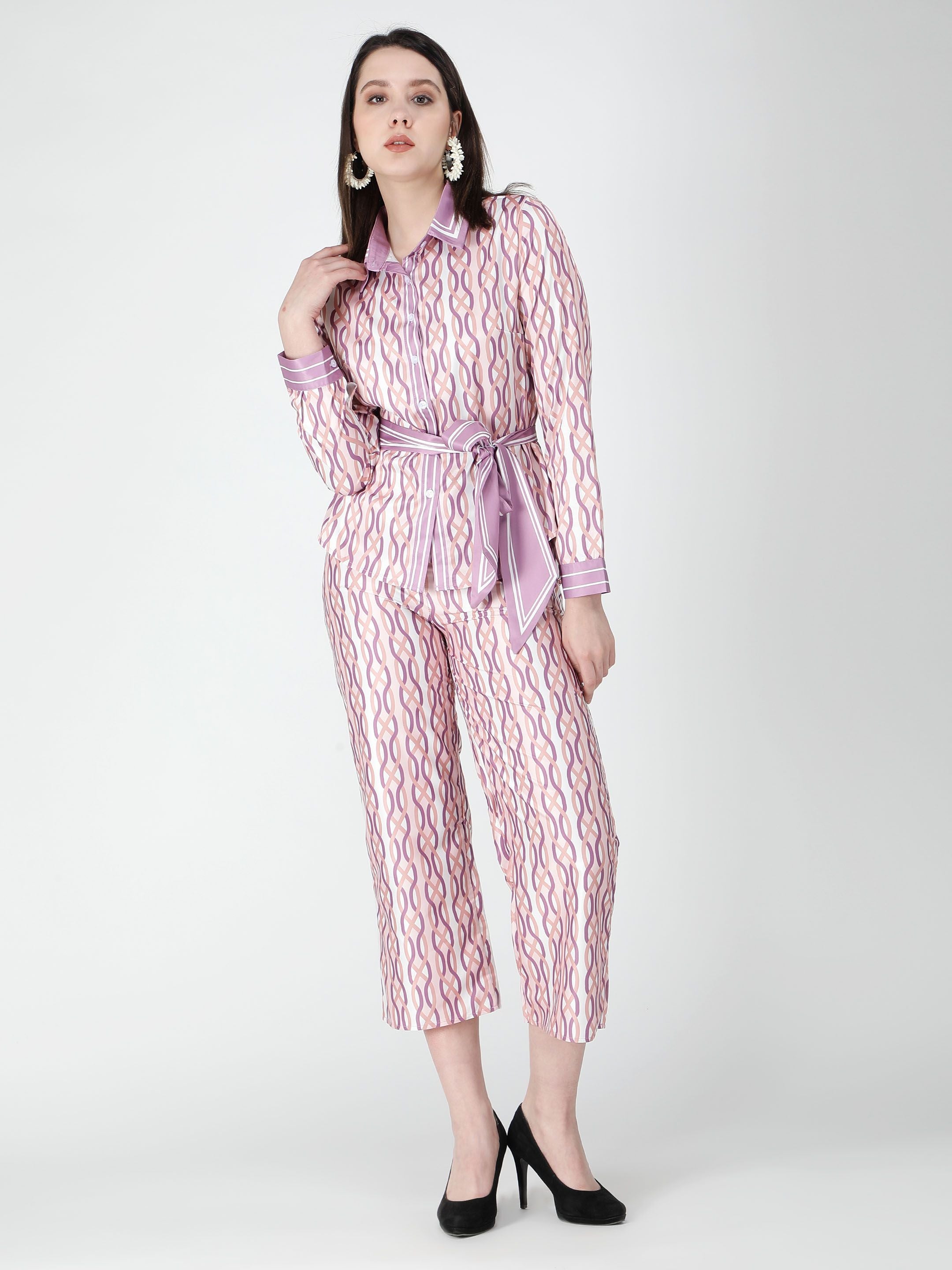 Chain Print Two-Piece Set