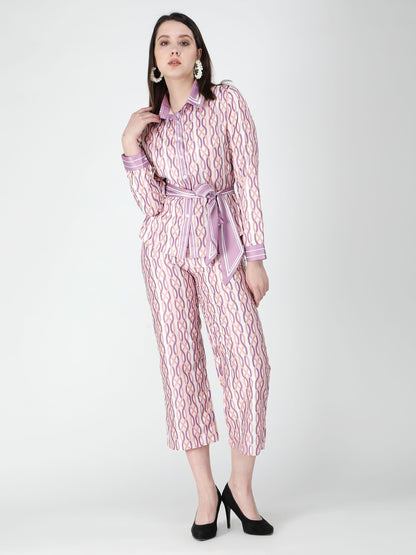 Chain Print Two-Piece Set