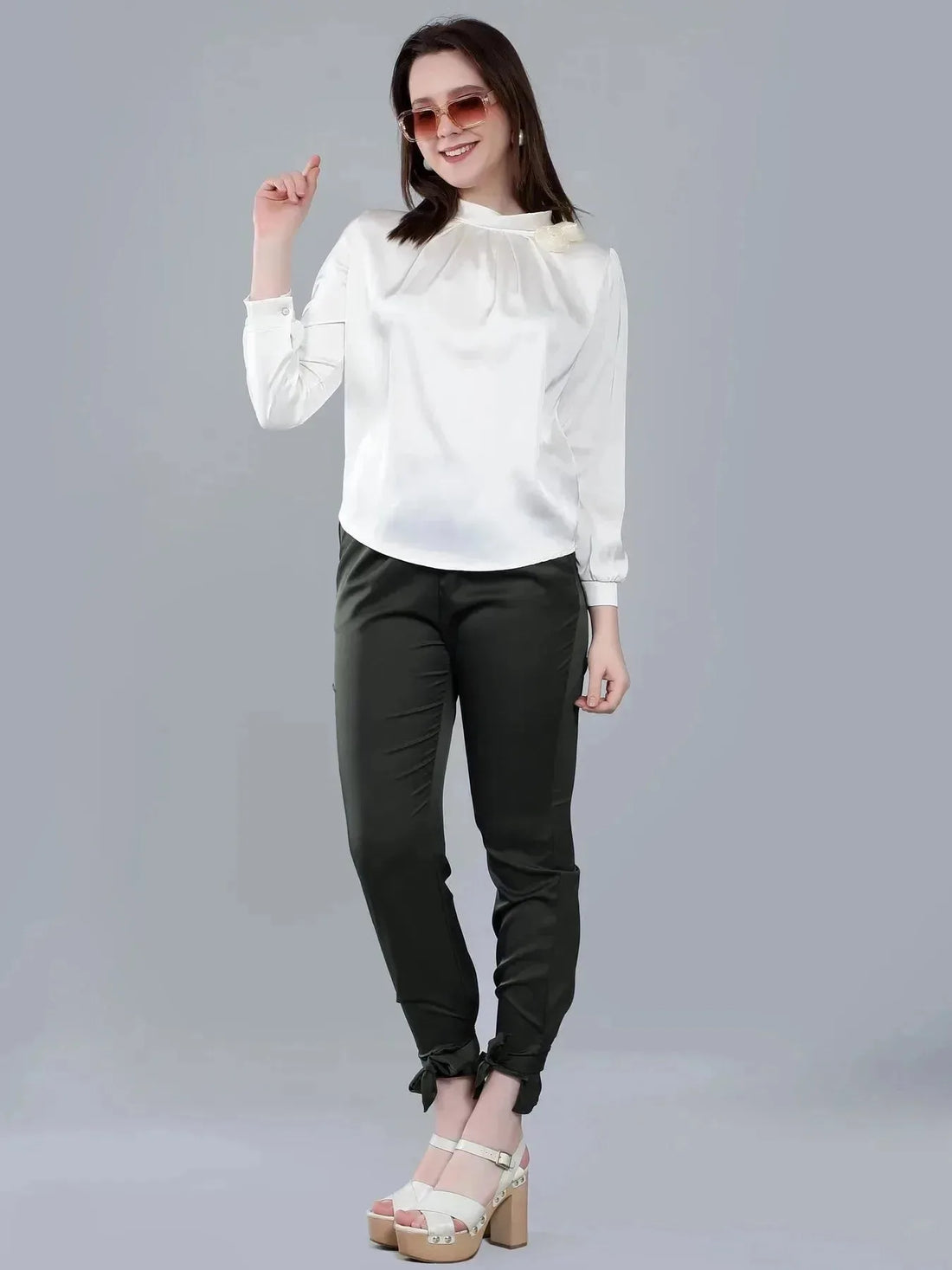 Mandarin Collar Blouse