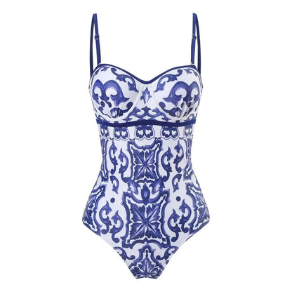 Printed Monokini With Sarong