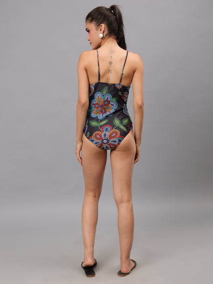Printed Monokini With Sarong