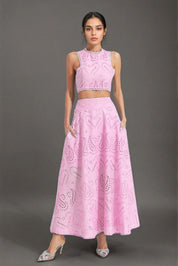 Cut-Work Two-Piece Set