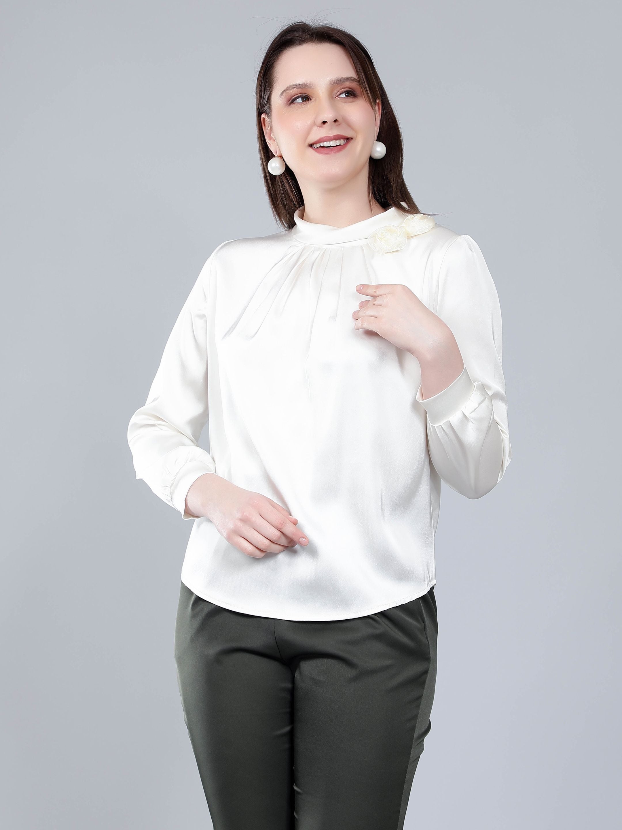 Mandarin Collar Blouse