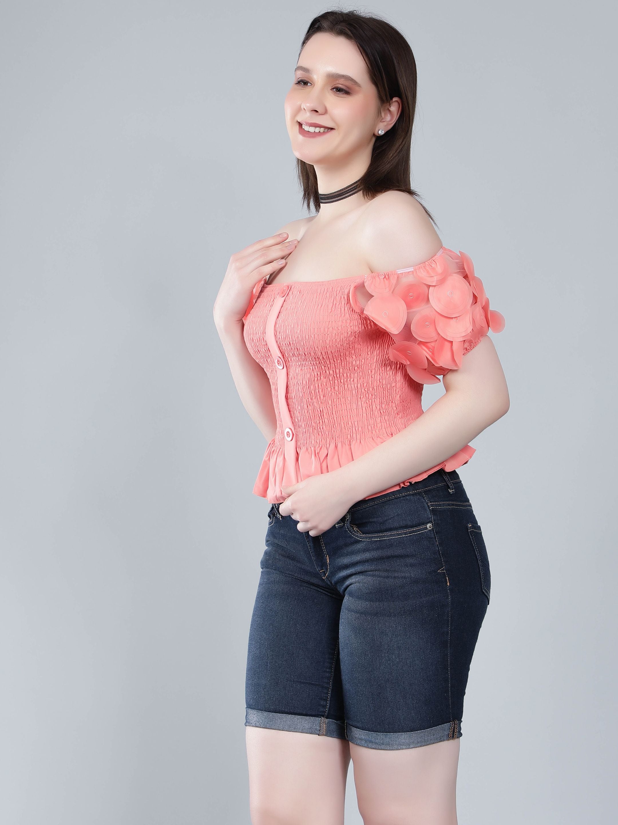 Puff Sleeve Bodycon Top