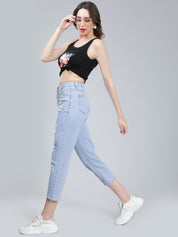 Ripped Crop Jeans