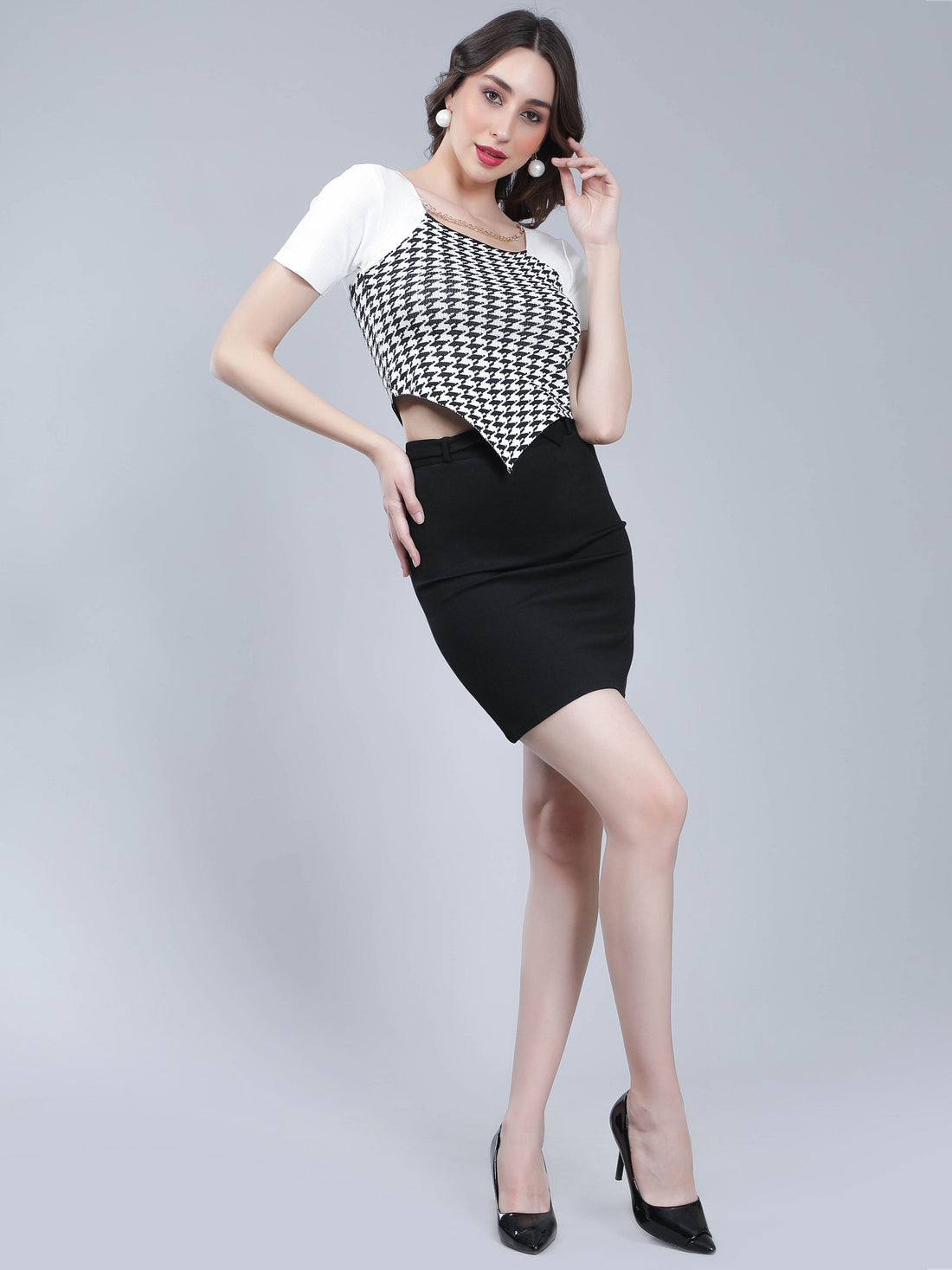 Belted Short Skirt