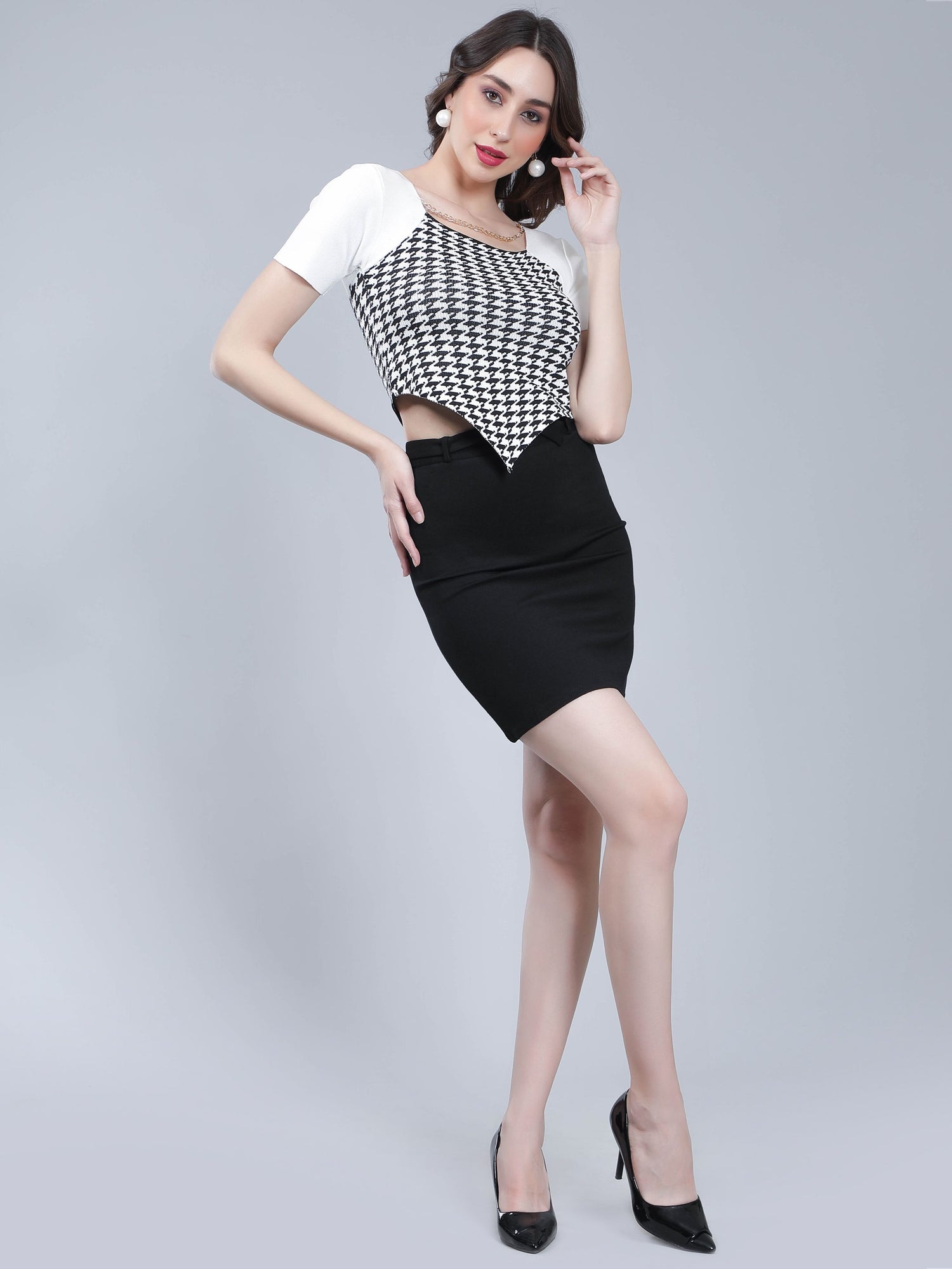 Belted Short Skirt